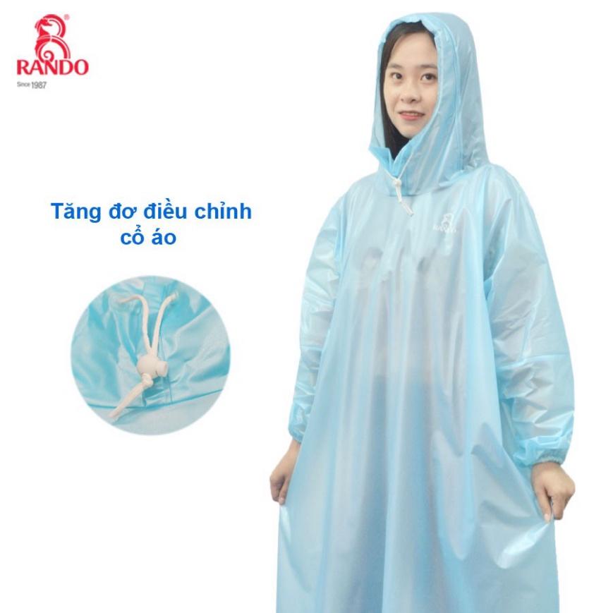 Áo Mưa Bít 1 Người Trùm Đầu EASYTRUM, GIÁ SỈ, RANDO Chính Hãng, Nhựa Trong Thời Trang Siêu Nhẹ Không Thấm Nước