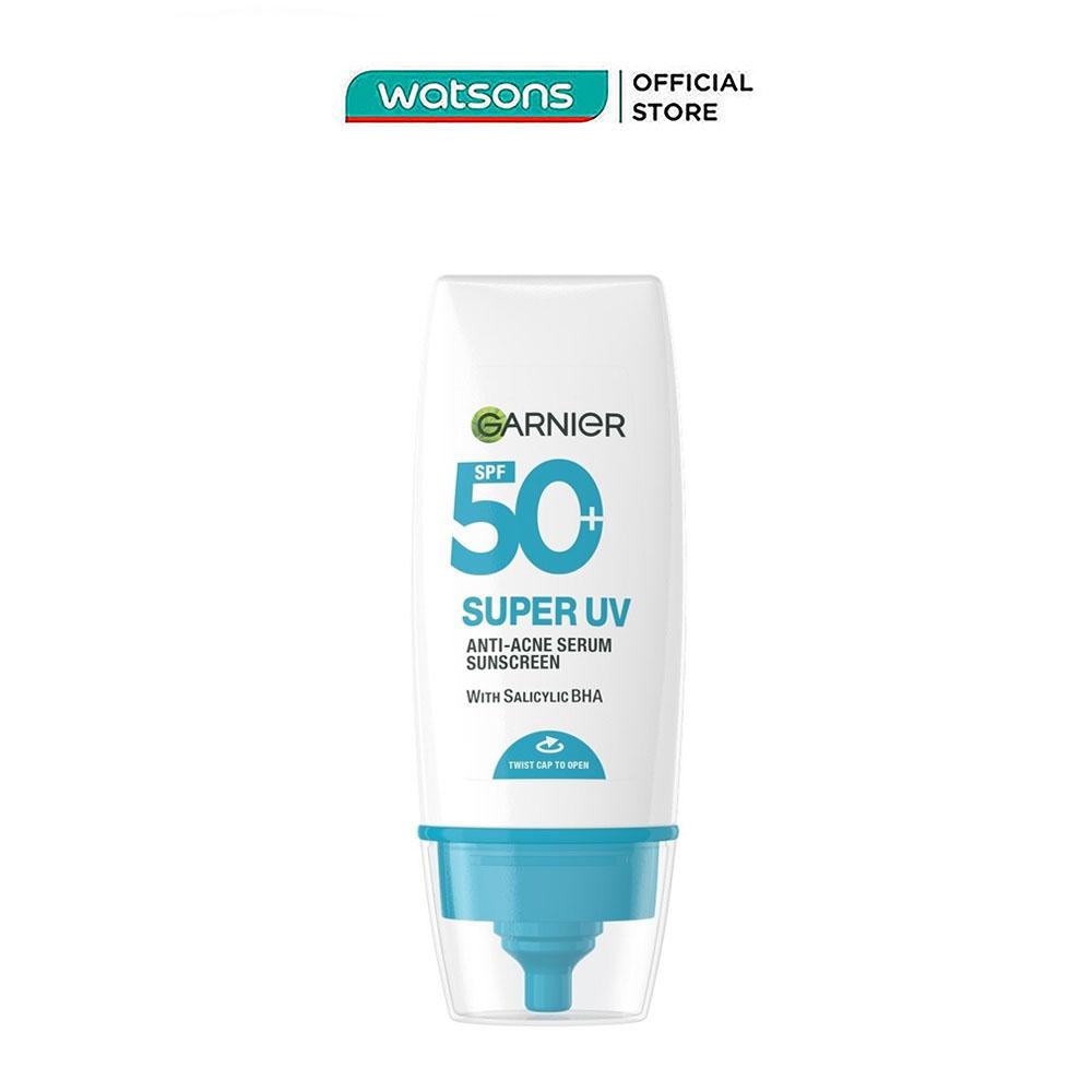 Kem Chống Nắng Garnier Super UV Anti-Acne Serum Sunscreen SPF50+ PA++++ 30ml