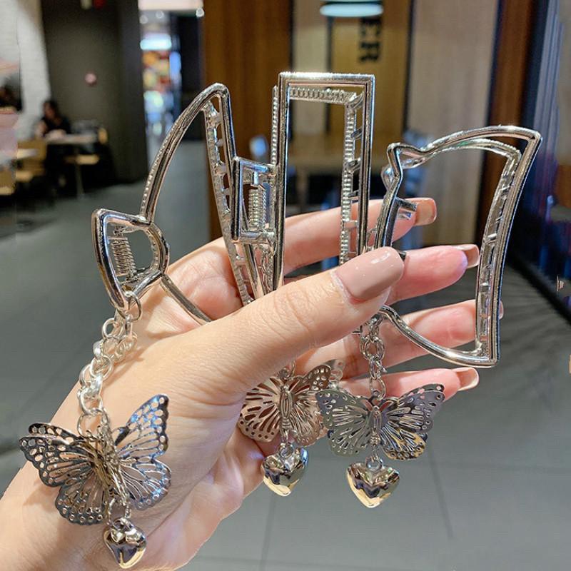 Kẹp Tóc Kim Loại Hình cánh Bướm Trái Tim Nhỏ, Kẹp Tóc Nữ Duyên Dáng KT21