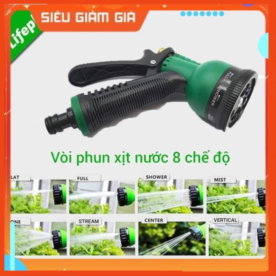 Vòi xịt nước tưới cây rửa xe 8 chế độ