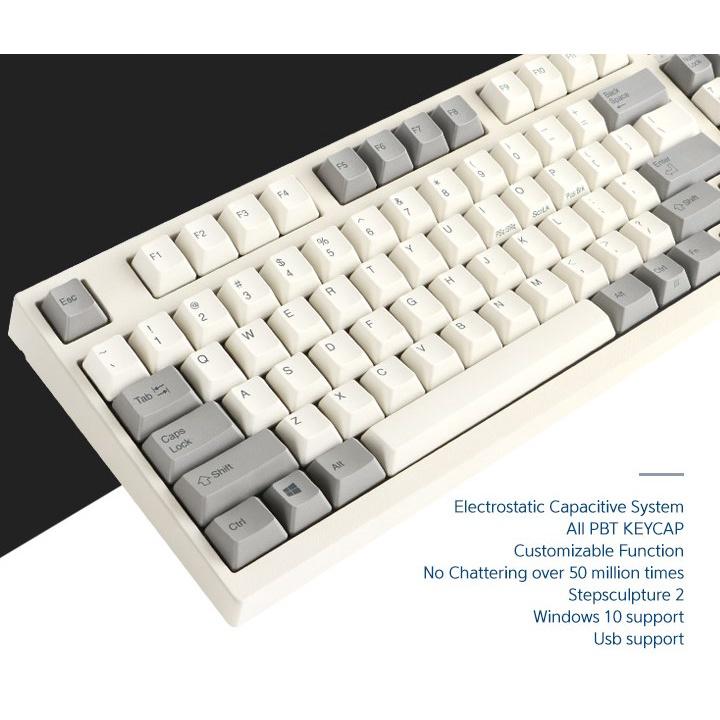 Bàn Phím Cơ Máy Tính Hiệu Leopold FC980C White Grey - Topre Switch -  Hàng Chính Hãng