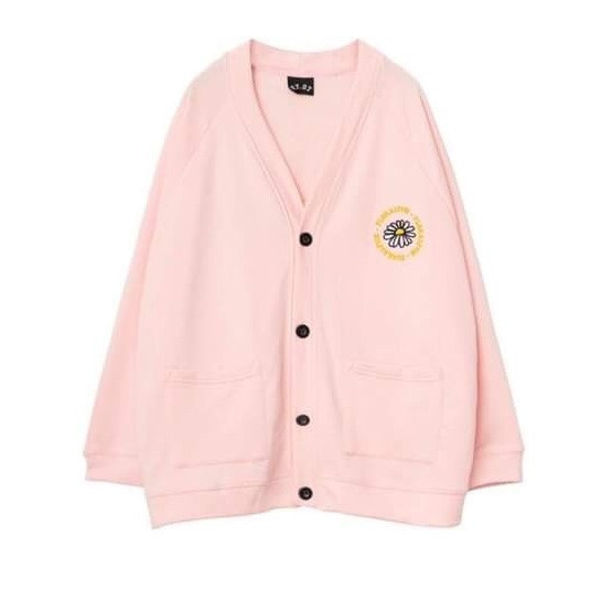 Hình ảnh ÁO cardigan, áo cadigan bông cúc có 2 túi trước tiện lợi, áo cardigan phong cách unisex ulzzang trẻ trung from rộng thụng thình quảng châu