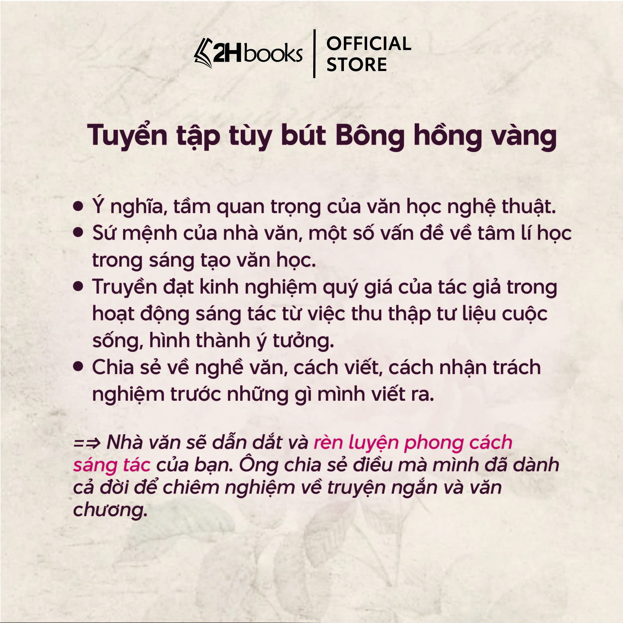 Sách Bông Hồng Vàng và Bình Minh Mưa, tuyển tập nhiều truyện ngắn, bút ký, Tái bản mới nhất 2024, 2HBooks