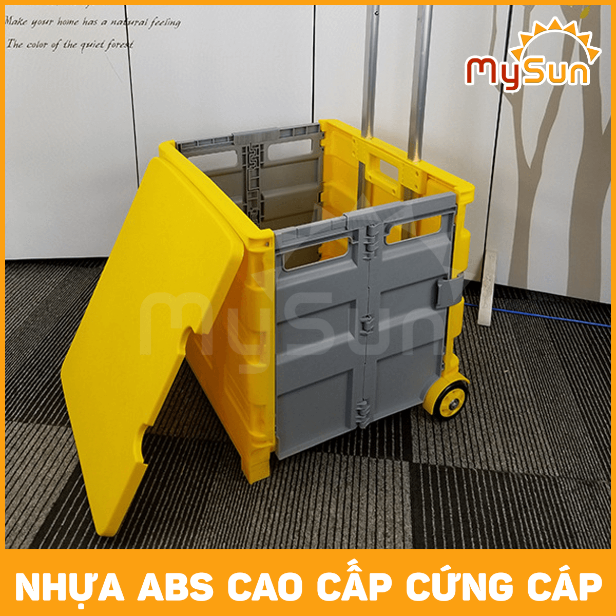 Xe đẩy kéo đi chợ dã ngoại du lịch gấp gọn cỡ lớn MySun