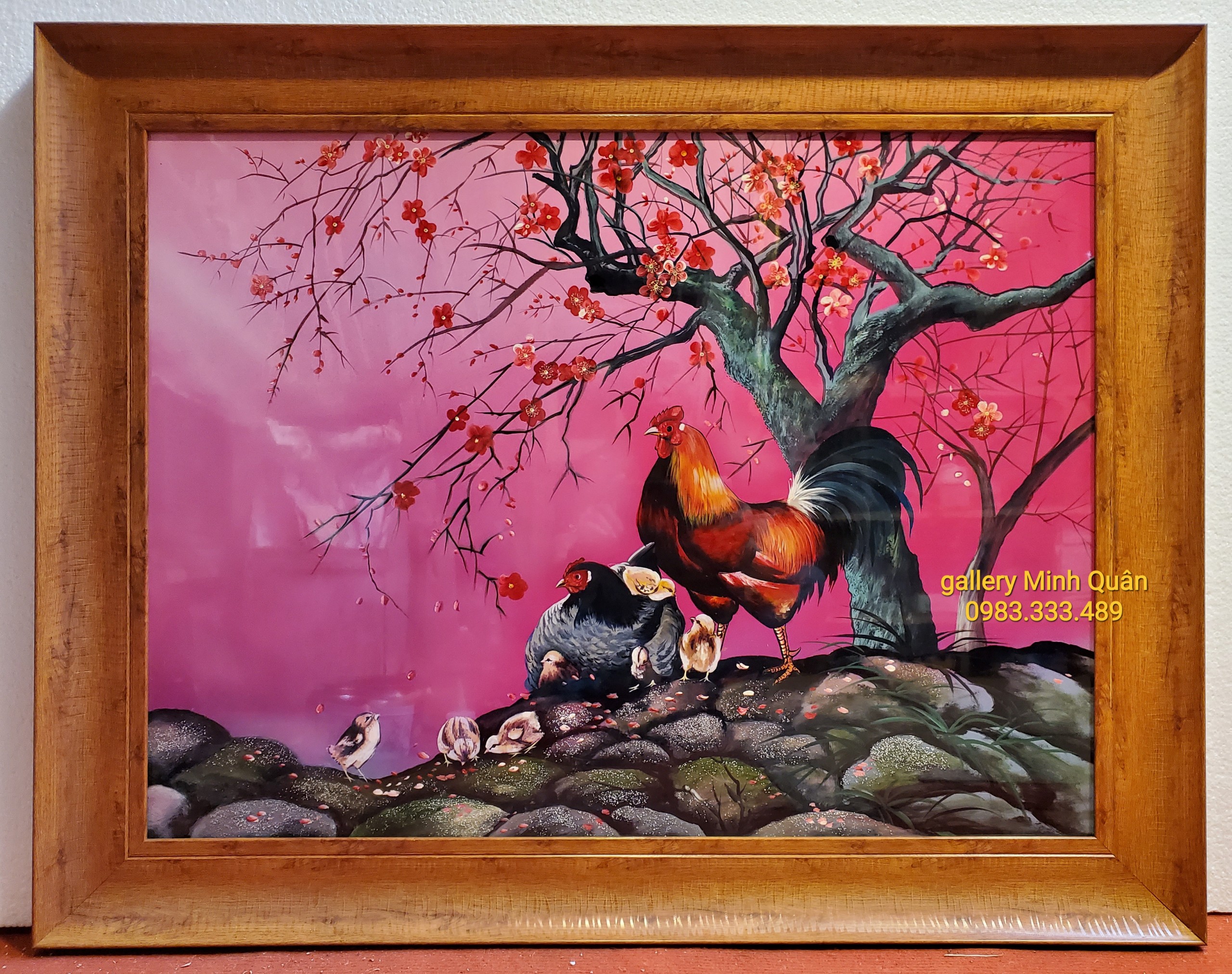 Tranh sơn mài – Hạnh phúc viên mãn