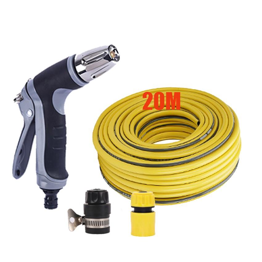 Bộ dây và vòi xịt tăng áp rửa xe tưới cây 206817 20M