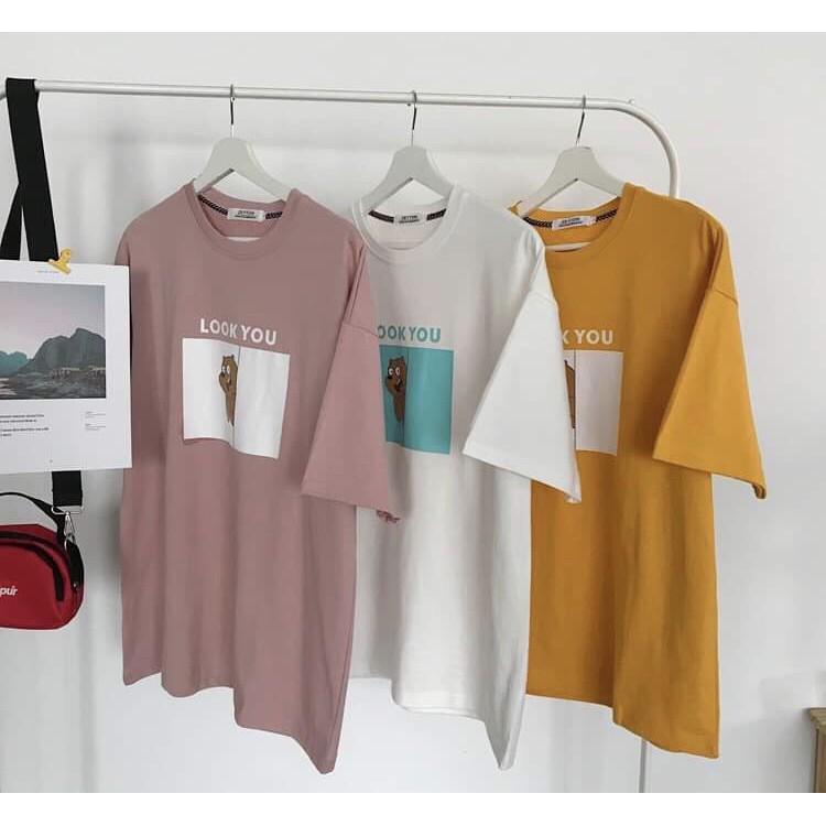 Áo thun tay lỡ form rộng LOOK YOU - Unisex nam nữ đều mặc được