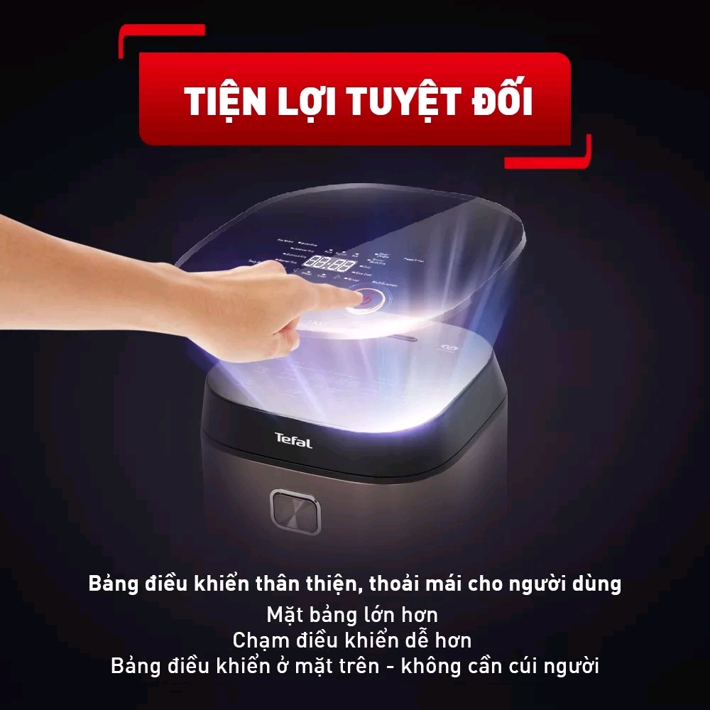 Nồi cơm điện Tefal RK776968 1.8L - Lòng nồi siêu dày 4mm-Hàng Chính Hãng