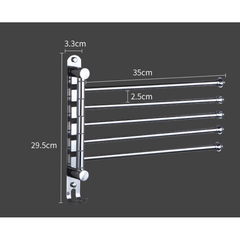 Giá Treo Khăn Cao Cấp SUS304 5 Tầng