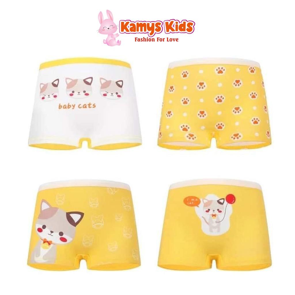 Quần chip đùi cotton trẻ em cho bé gái KAMYSKIDS có size từ 1-8 tuổi