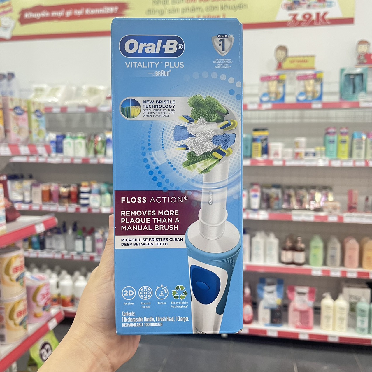 Bàn Chải Đánh Răng Điện Oral-B mẫu mới - nhiều loại đầu chải