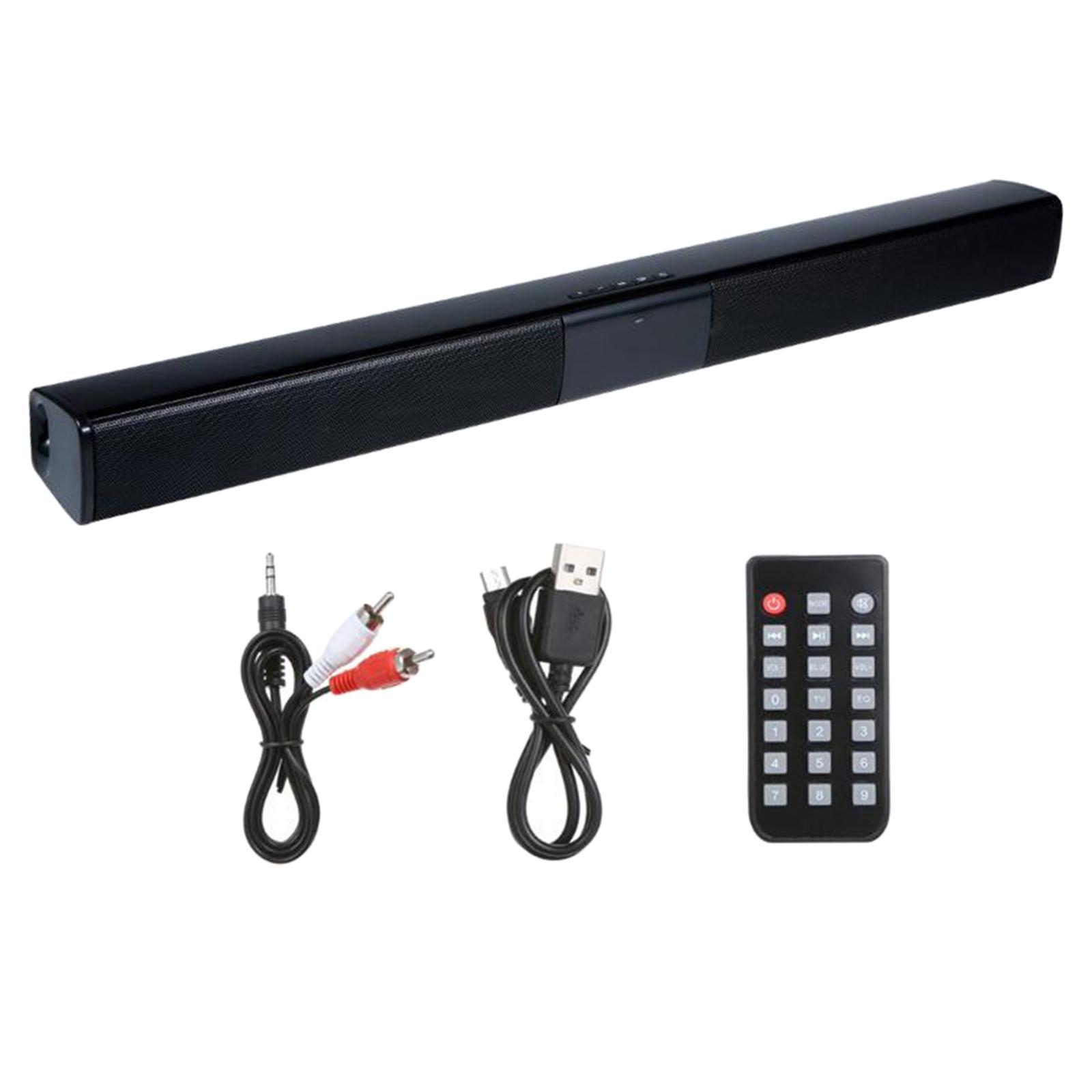 22inch Long Black Soundbar for TV Bluetooth Speaker Home Theater System