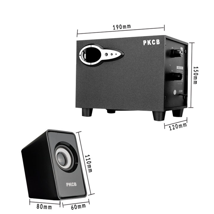 Loa Vi Tính Bộ Ba Loa Nghe Nhạc Cho Vi Tính, Laptop Siêu Xịn PKCB SF7 - Hàng Chính Hãng