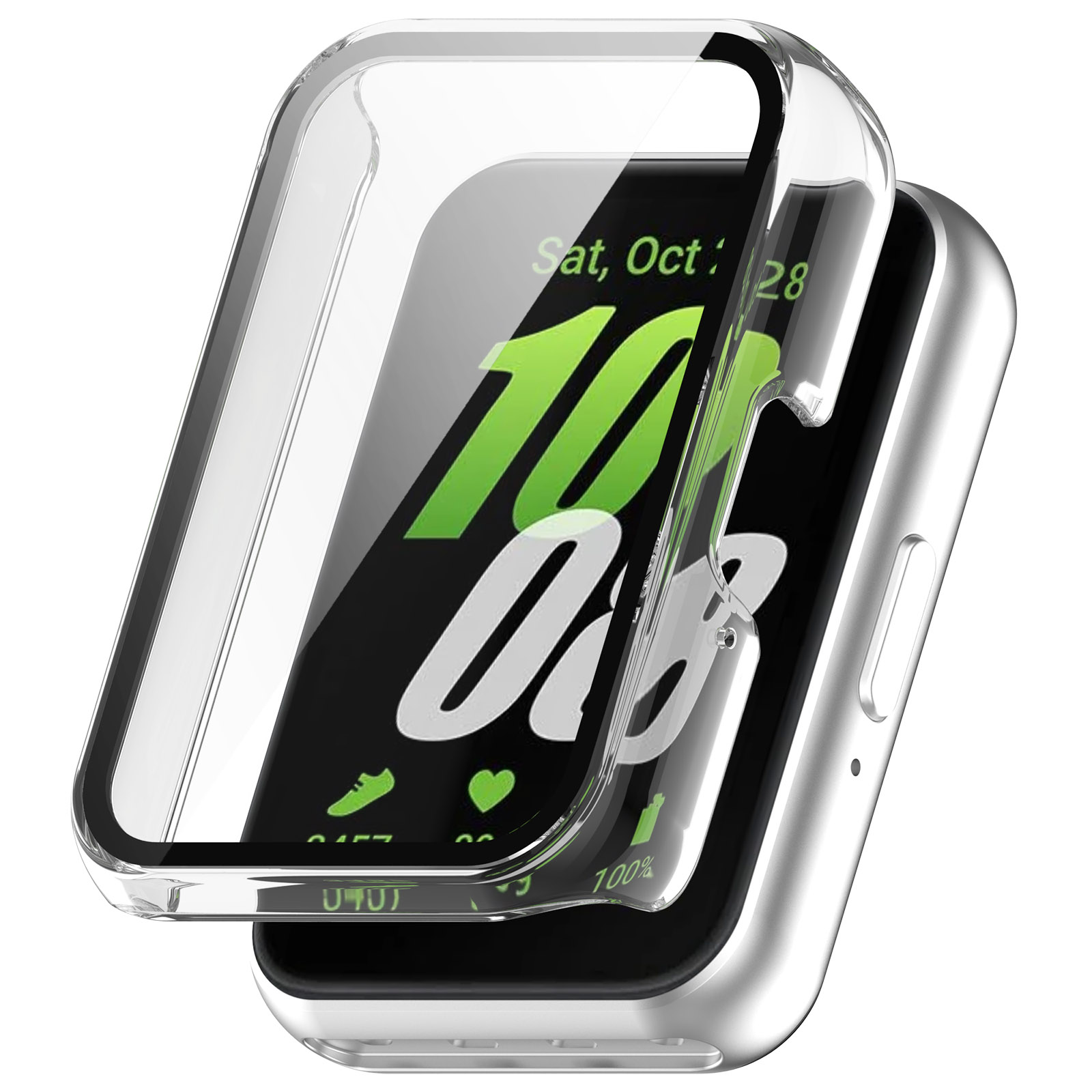 Ốp Case PC Mặt Kính Cường Lực chống va đập cho Samsung Galaxy Fit 3 - Hàng Nhập Khẩu
