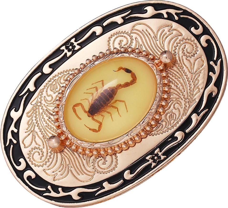 Men\'s Western Scorpion Belt Buckle Alloy Classic Buckle for Leather Belts