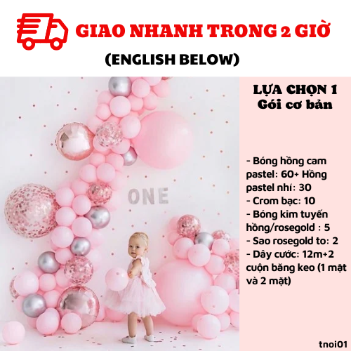 Bộ bong bóng thôi nôi bé gái đẹp Tnoi01