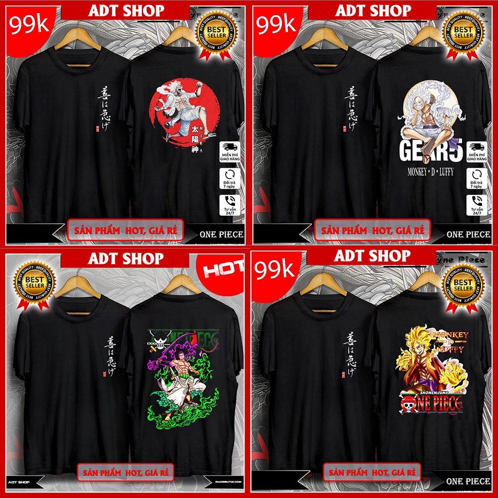 Top 8 Áo thun One Piece Luffy Gear 5 Mũ Rơm Sanji Ace Zoro / Áo phông Đảo Hải Tặc 3D cực chất0