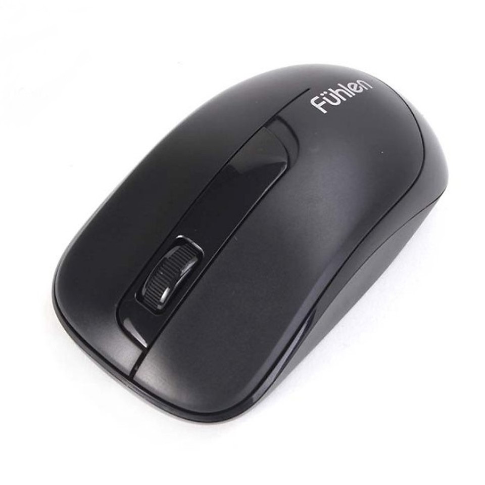 Chuột không dây Wired mouse Fuhlen A09 màu Đen/ Hồng tặng kèm pin- Hàng chính hãng