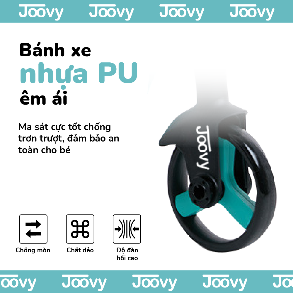 Xe trượt Scooter cho bé kiêm Xe chòi chân và Xe đạp 3 trong 1 cho trẻ em từ 1 tới 6 tuổi Nadle TF3 Joovy