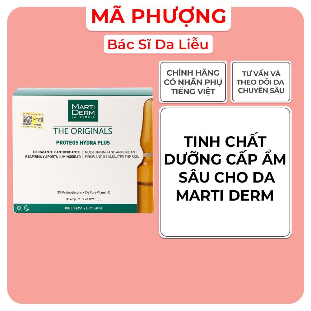 Tinh chất cấp ẩm Martiderm the originals Proteos Hydra Plus XANH LÁ Dược Mỹ Phẩm Bác Sĩ Mã Phượng ( LẺ 1 ỐNG )