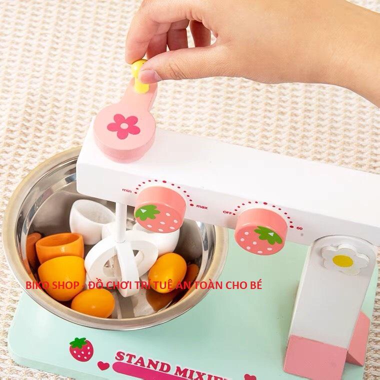 Sét trộn bột làm bánh bằng gỗ cho bé