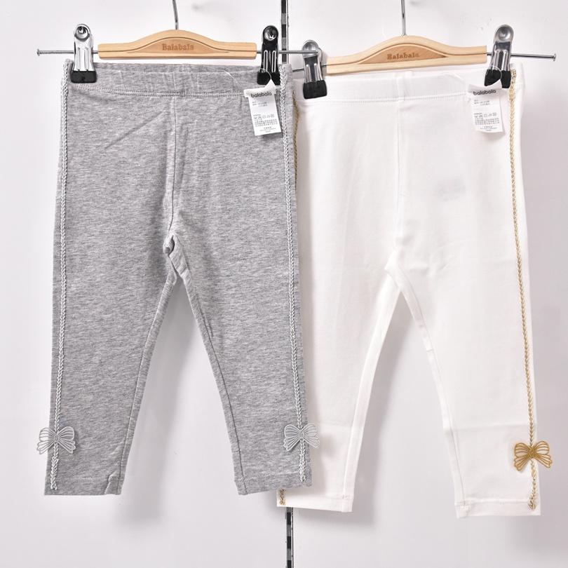 Quần legging bé gái hãng BALABALA màu ghi xám