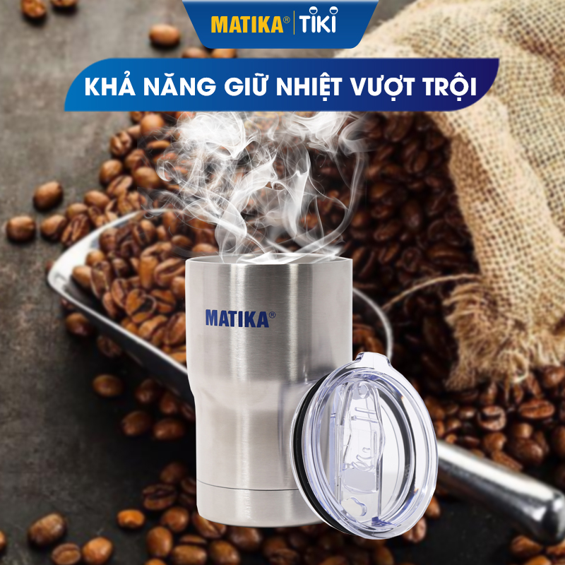 Cốc Giữ Nhiệt Chân Không MATIKA MTK-C1500 Ly Giữ Nhiệt Inox 2 Lớp 500ml - Hàng Chính Hãng