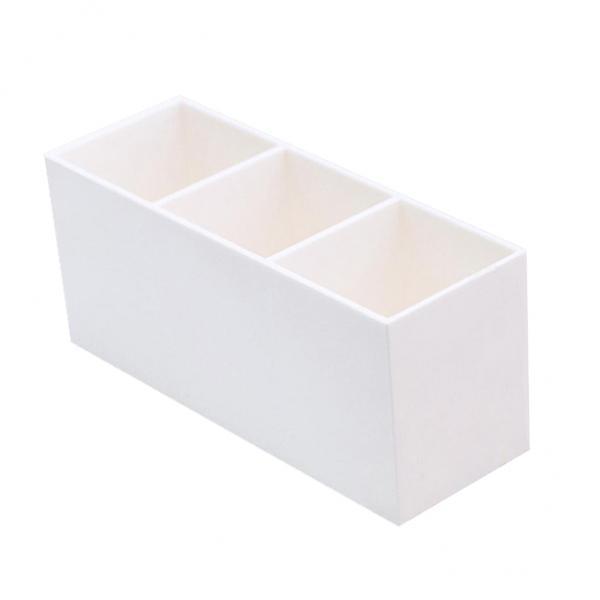 3x Table Acrylic Makeup Nail Art Brush Pen Holder 3 Dividers Lipstick Case Box