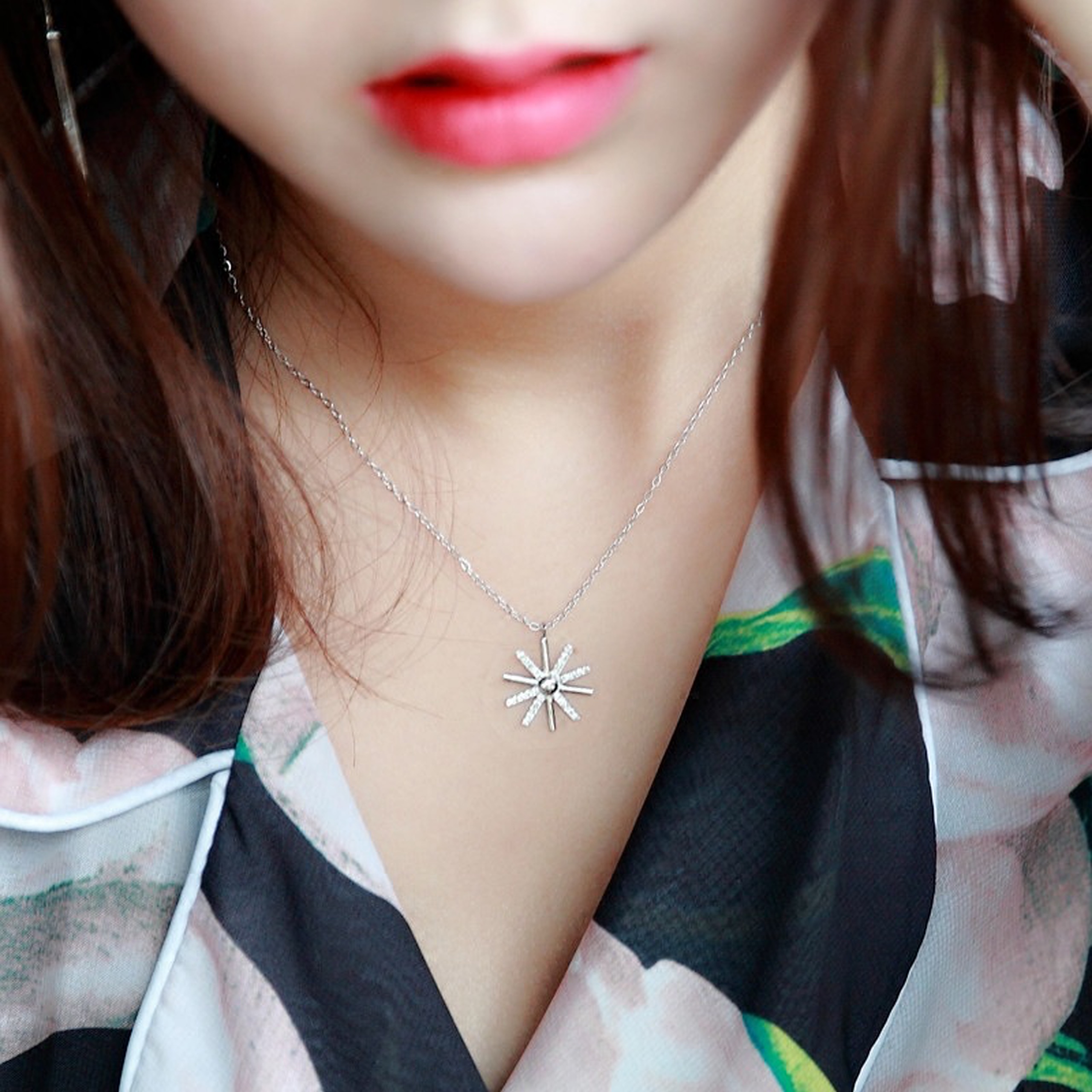 DÂY CHUYỀN NỮ, VÒNG CỔ BẠC MẶT DÂY CHUYỀN HOA MẶT TRỜI