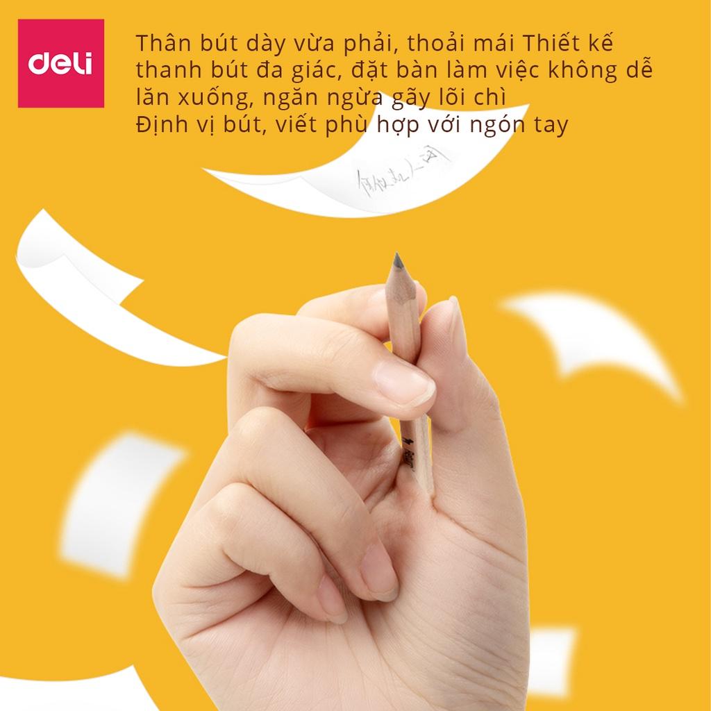 Hộp 50 bút chì lục giác Deli 2B/HB - Đầu chì than mềm, chất liệu gỗ cao cấp, thích hợp nhiều nhu cầu sử dụng - 33410