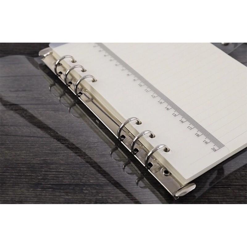 Bìa Sổ Còng Size A6 A5 A4 B5 6 lỗ 9 lỗ 4 lỗ - File Bìa Còng Inox Tặng kèm Dây Buộc Sổ