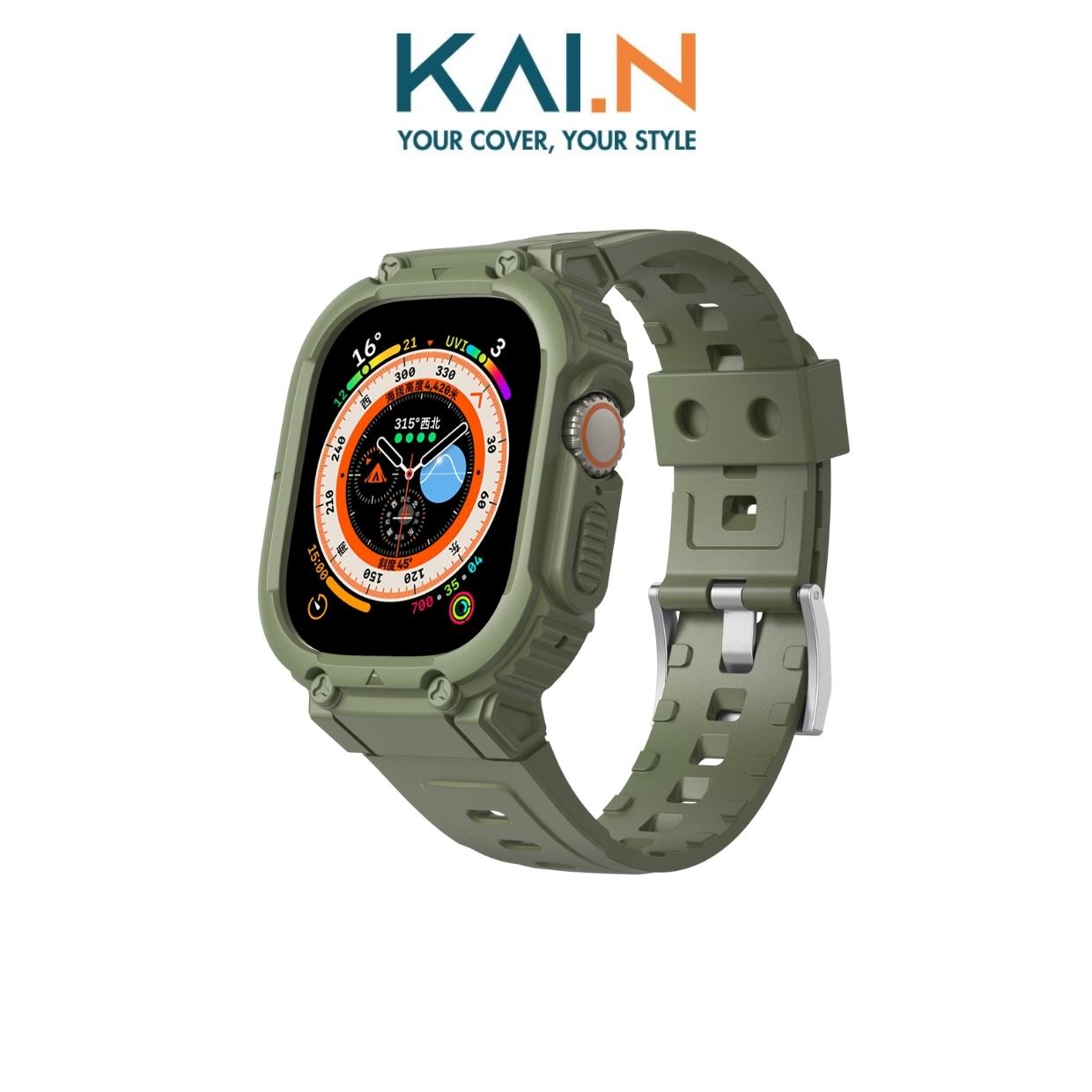 Dây Đeo Kèm Ốp Kai.n Venture Dành Cho Apple Watch Ultra Apple Watch Series 45678Sese 2022 - Hàng Chính Hãng - Green - 4445Mm