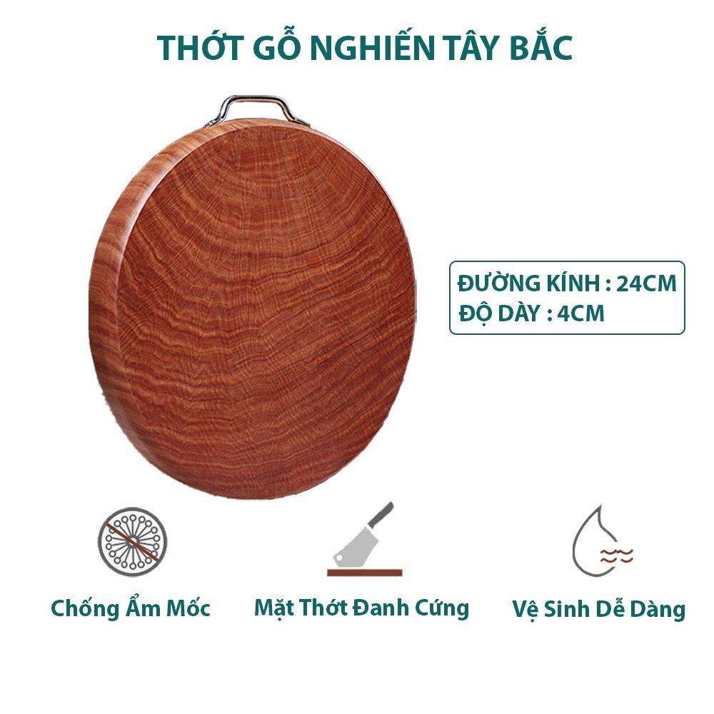 Thớt gỗ nghiến tây bắc, thớt gỗ không tâm nguyên khối độ bền cao, Sammi shop