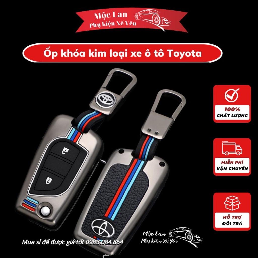 Ốp khóa kim loại Toyota Fortuner, Innova, Altis, Hilux Mẫu Chìa Cơ bảo vệ khóa bằng hợp kim cao cấp