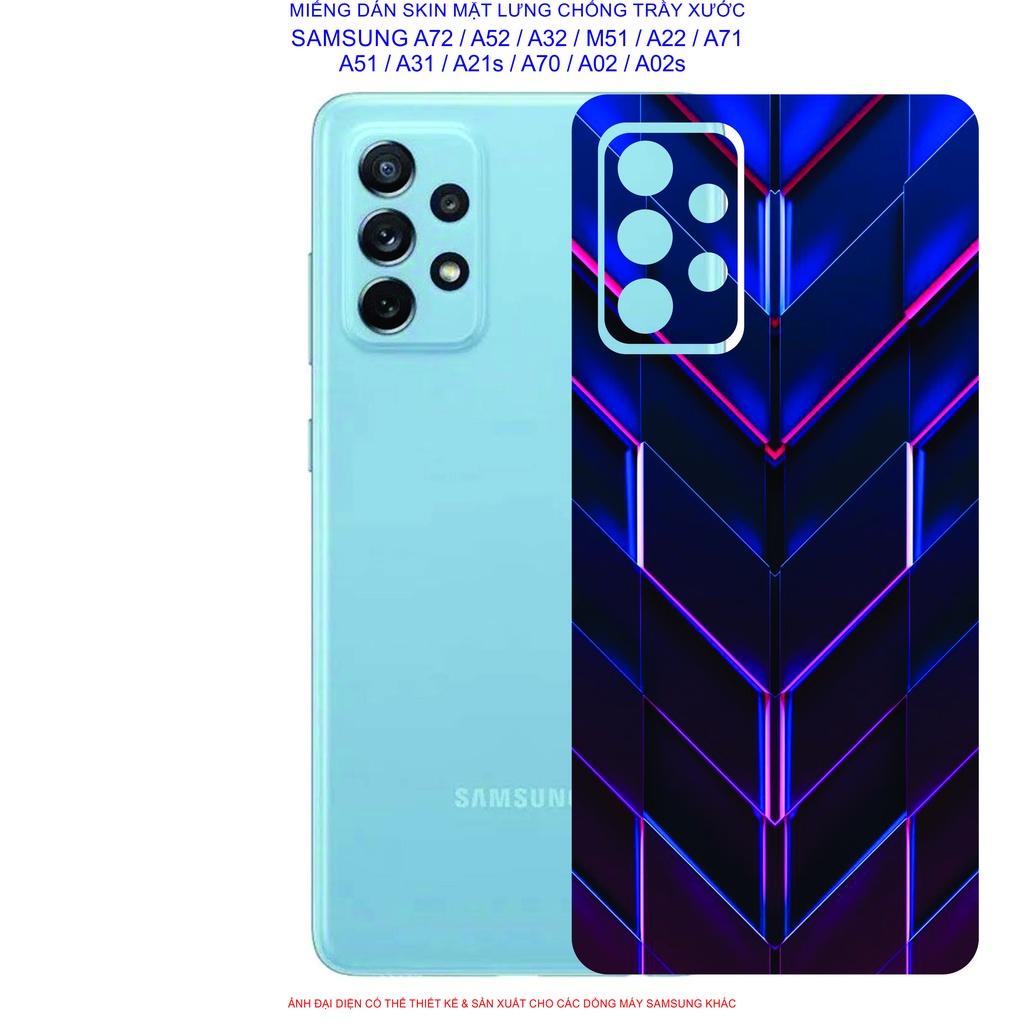 Miếng Dán Skin mặt lưng dành cho SAMSUNG A72 / A52 / A32 / A22 / M51 / A71 / A51 / A31 / A21s / A12 / A02 / A02s chống trầy xước