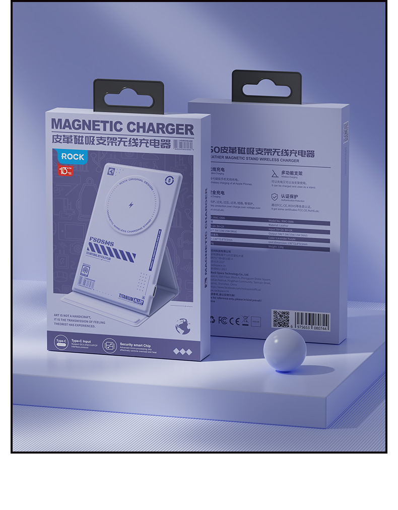 Đế sạc không dây kiêm giá đỡ điện thoại Rockspace W50 sạc max 15W - Hàng chính hãng bảo hành 12 tháng