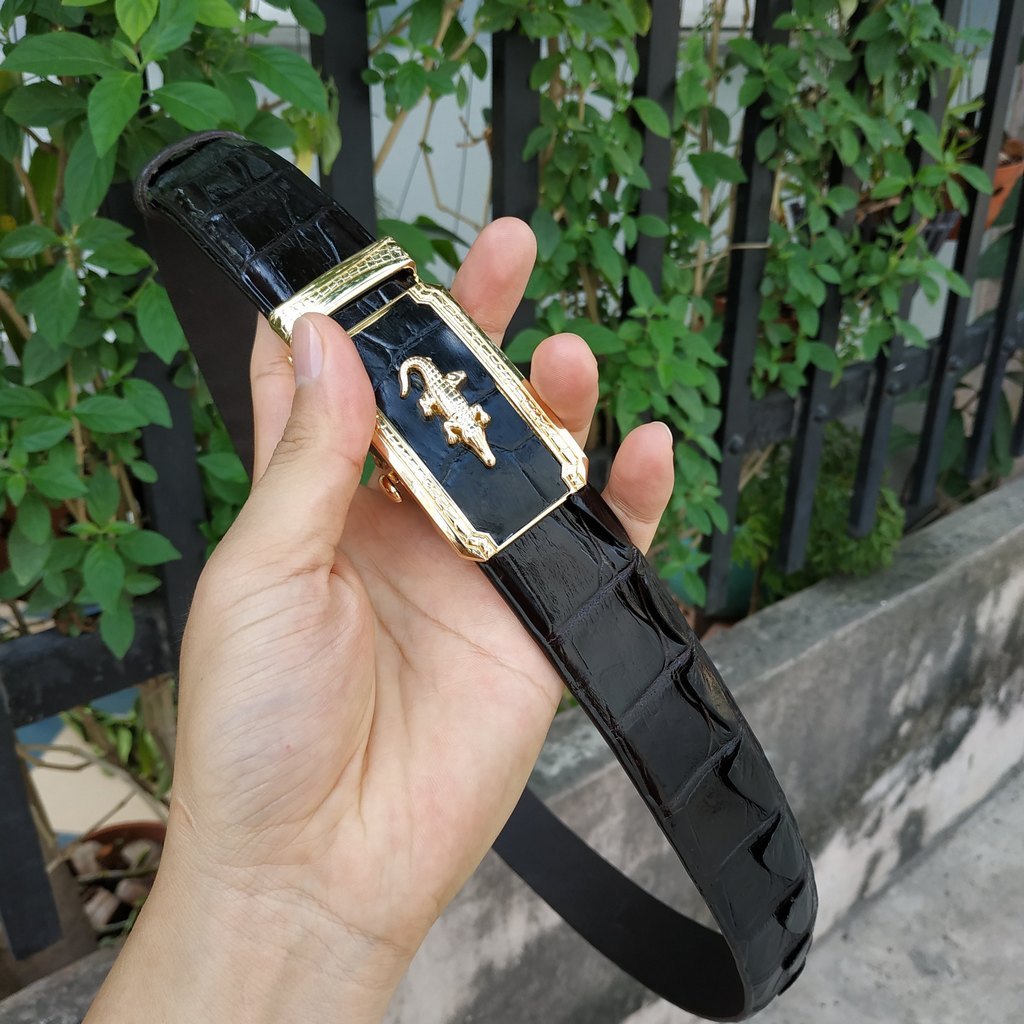 Dây Nịt Da Cá Sấu  Da Lưng Cá Sấu Có Gù, Gai Và Vây Rất Đẹp