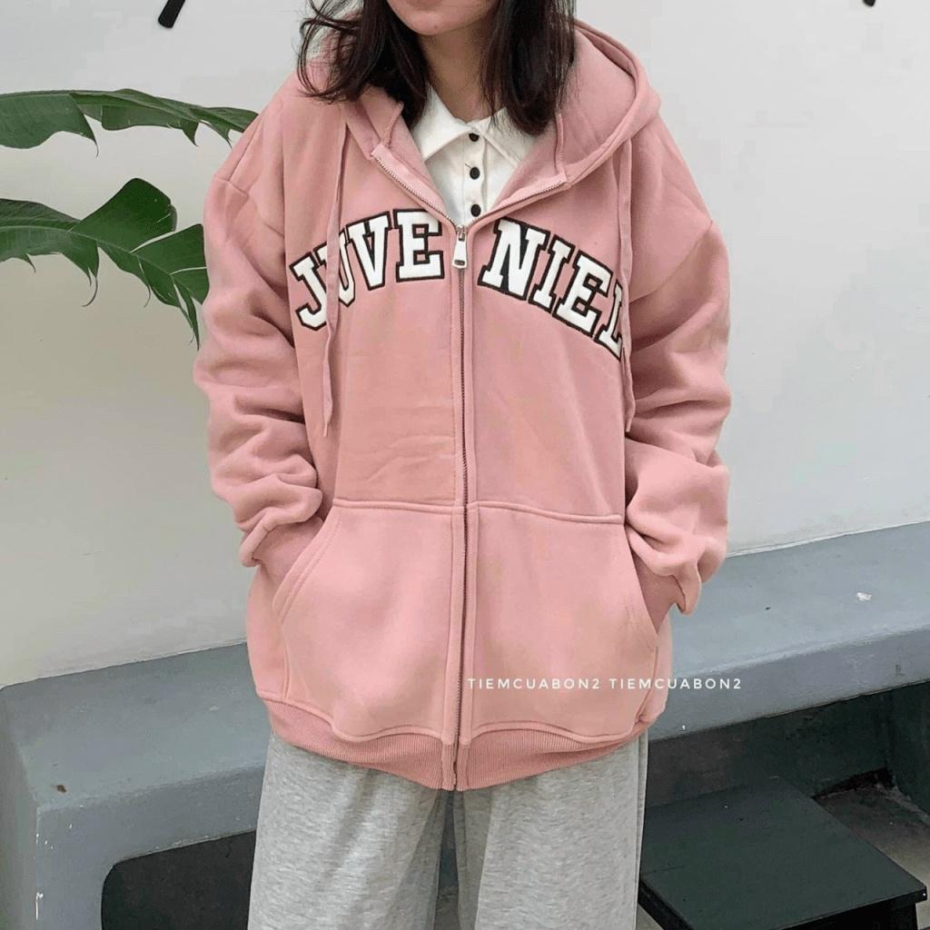 FREE SHIP ÁO KHOÁC HOODIE JUVE NIEL CÓ DÂY KÉO THỜI TRÀNG SÀNH ĐIỆU SIÊU CUTE DỄ THƯƠNG VALENTINA SHOP