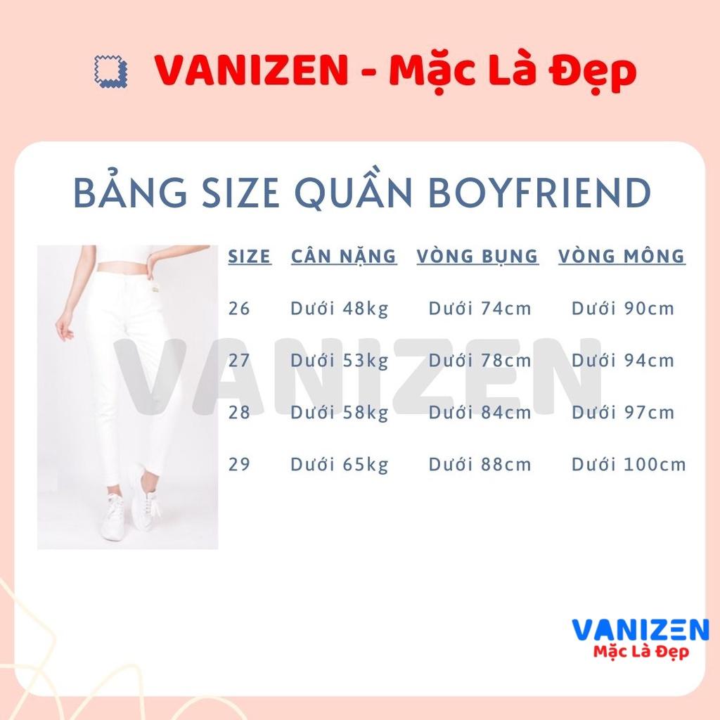Quần jean nữ ống rộng baggy đẹp lưng cao cạp chun màu đen trắng trơn hàng hiệu cao cấp mã 339 VANIZEN