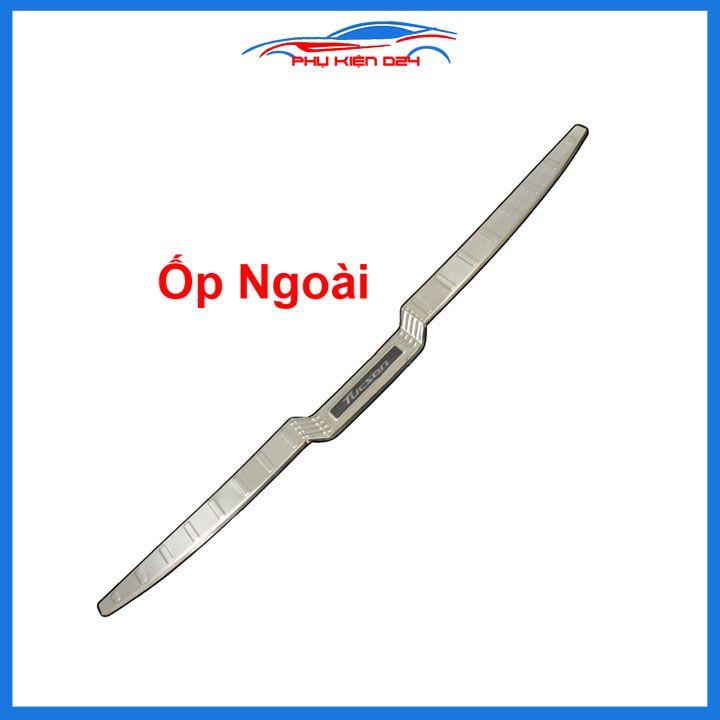 Ốp chống trầy cốp trong ngoài Tucson 2022-2023 inox sáng bóng