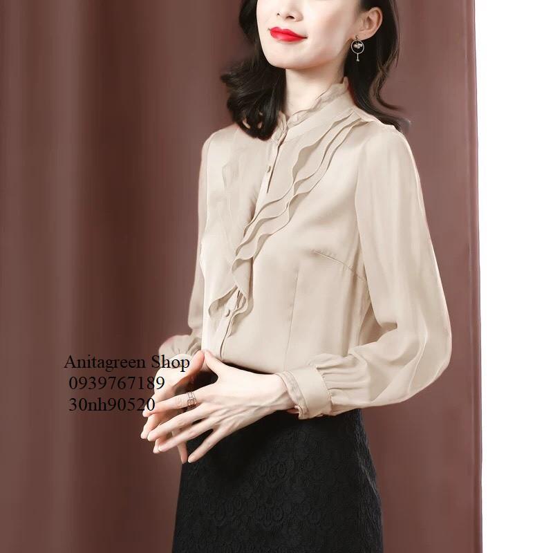 Tk90520-SƠ MI NỮ VIỀN BÈO TAY DÀI s-6xl
