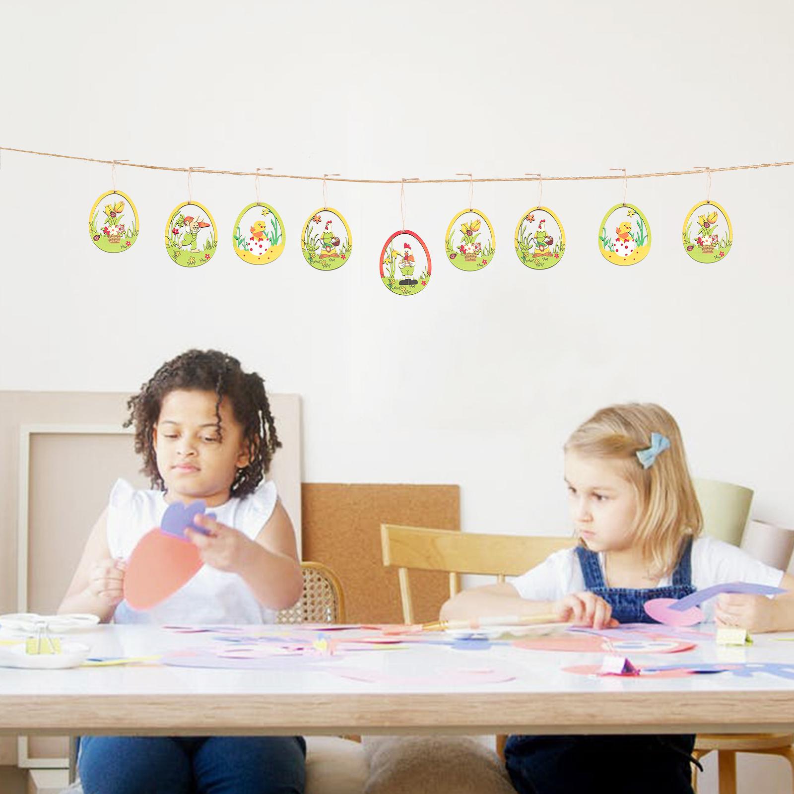 Set 10 Quả Trứng Phục Sinh Nhiều Màu Sắc Trang Trí Nhà Cửa