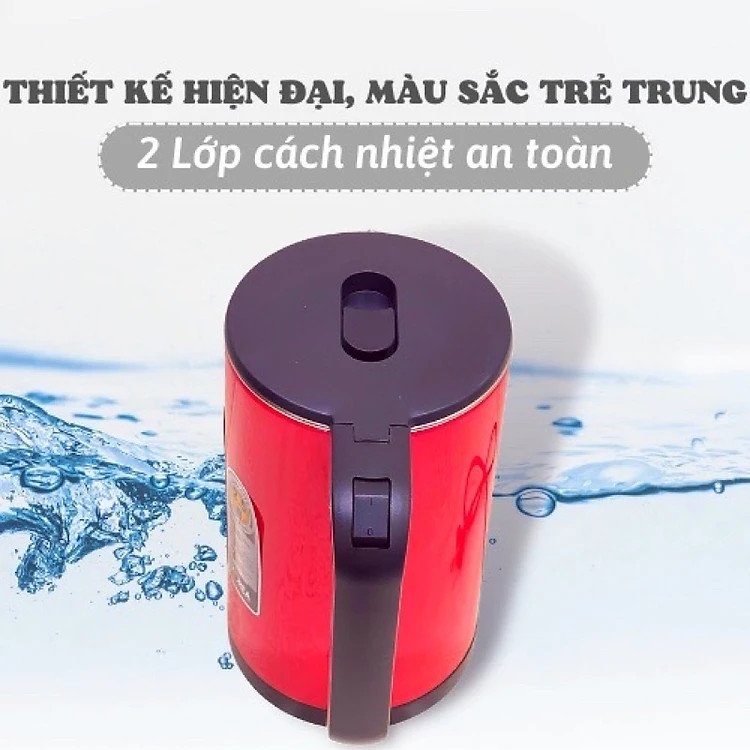 Ấm Siêu Tốc 2 Lớp Cuckoo Anh Lam Store - Ấm Đun Nước Siêu Tốc Công Suất Lớn 1500W Dung Tích 2.5L - Hàng Chính Hãng Loại 1