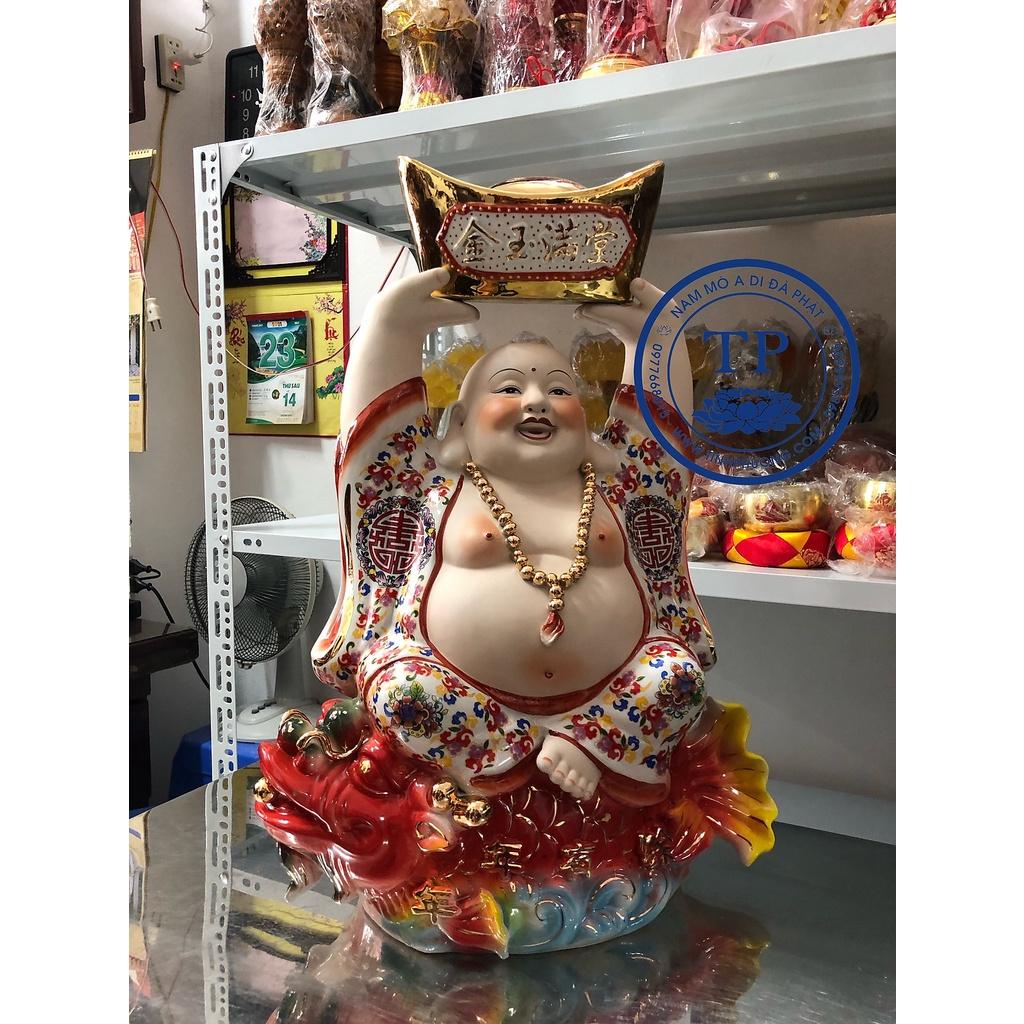 Tượng Di Lặc Dâng Nén Vàng Bằng sứ TM1211356