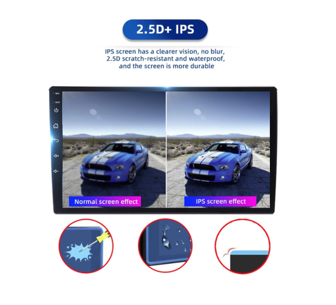 Màn hình DVD Android ô tô cao cấp OLED -  kết nối Wifi, 4G độ phân giải 1280*720, kính cường lực 2.5D chống chói lóa, dvd cho oto, dầu dvd androi