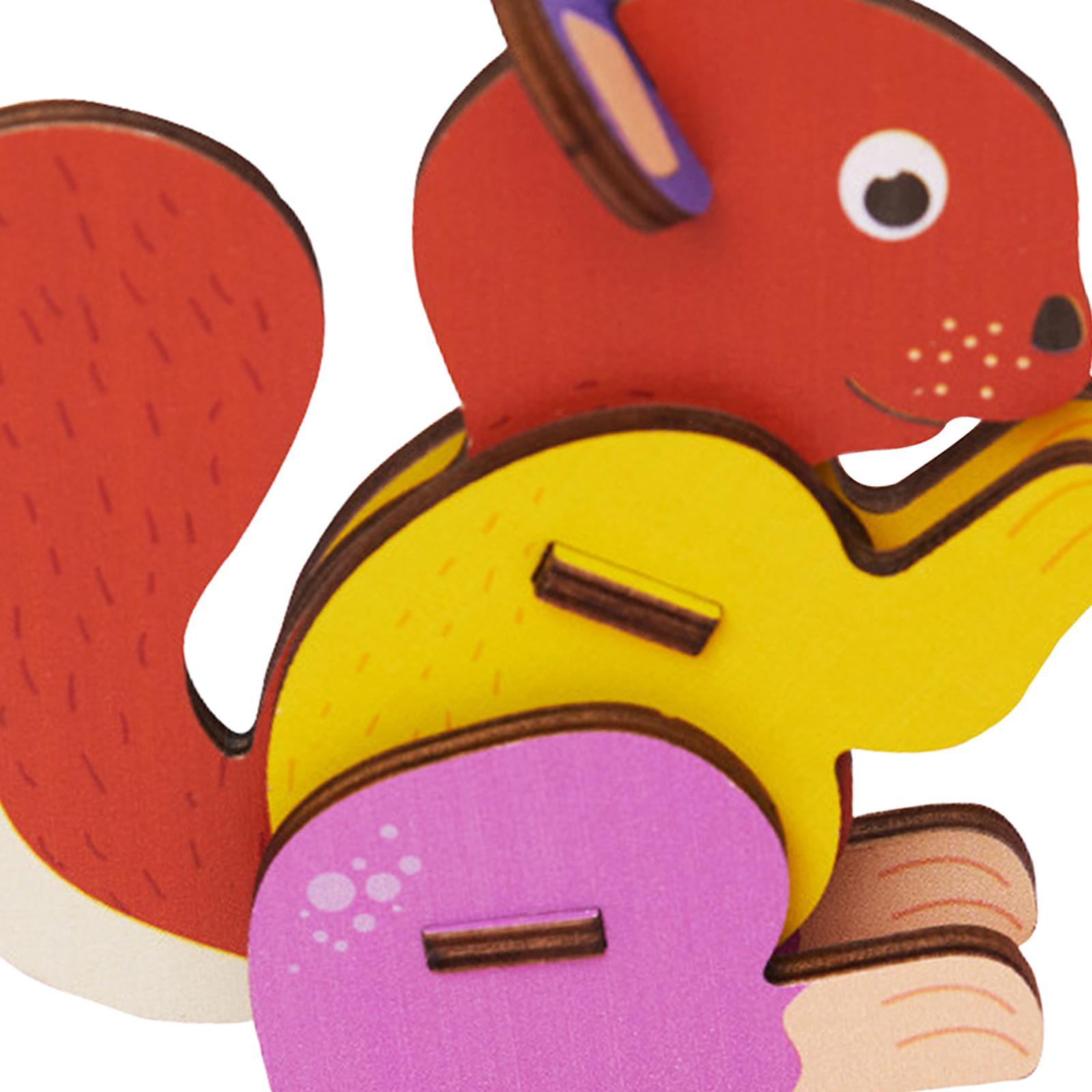 Animal Jigsaw Puzzles Cognition Intelligence Puzzle for Children Kids Preschool Gift