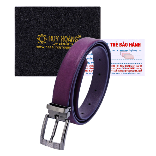Thắt Lưng Nữ Da Bò Cỡ Lớn Huy Hoàng HT5135 - Tím