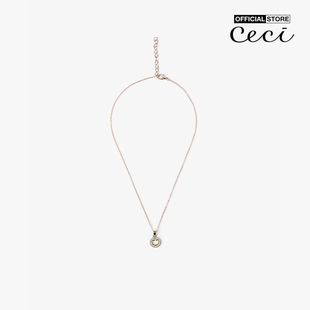 CECI - Dây chuyền nữ sợi mảnh mặt hình tròn độc đáo CC4-01000173