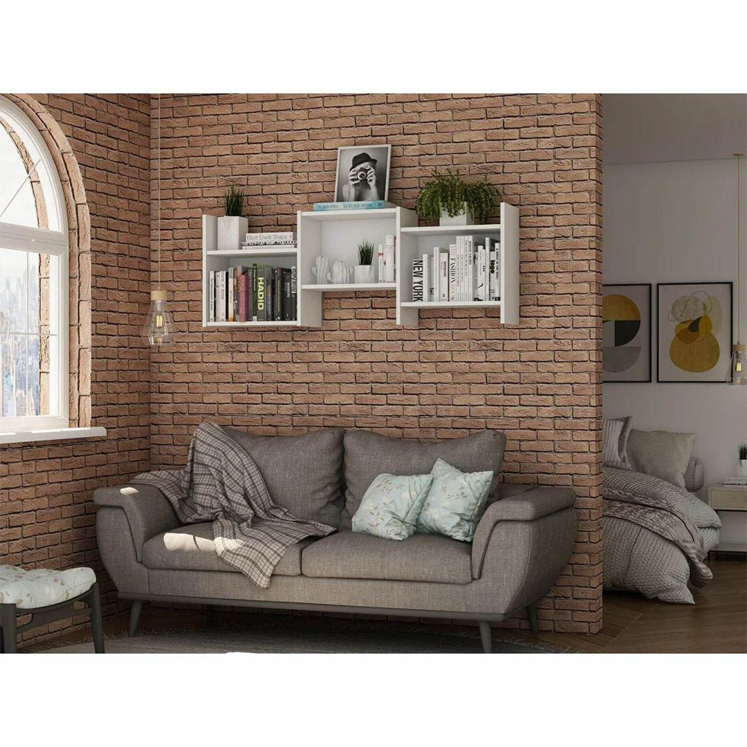 Giá đỡ sách trưng bày phòng khách treo tường SMLIFE Wankoh