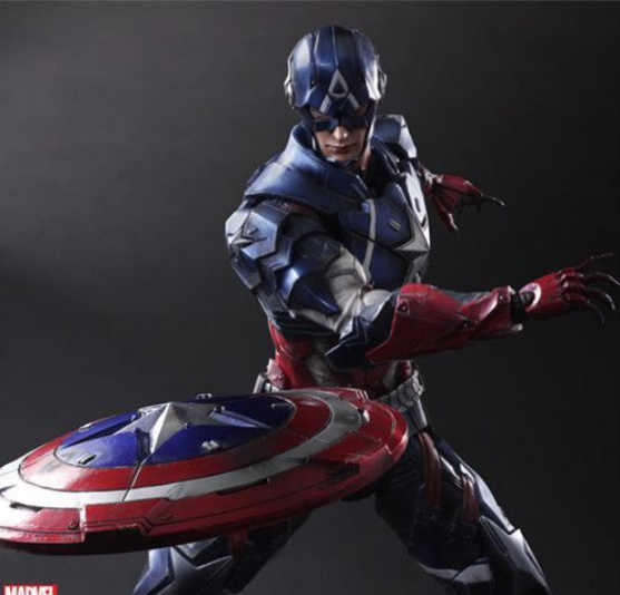 Mô Hình Khớp Captain America PA 28cm Di Chuyển Nhiều Phụ Kiện